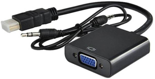 Techfit  TV-out Cable hdmi to vga adapter with aux