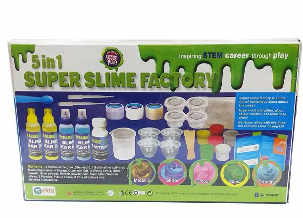 Ekta Latest 5 in 1 Super Slime Factory Making kit for K...