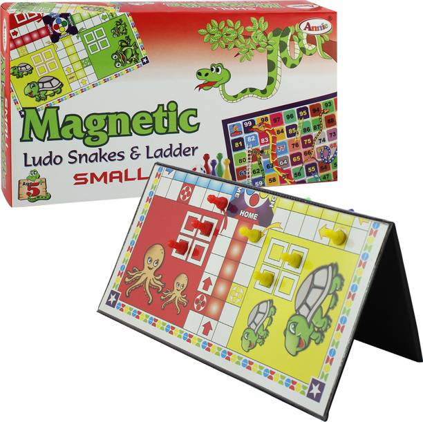 DEALbindaas Annie Magnetic Ludo Snake And Ladder Small Strategy & War Board Game