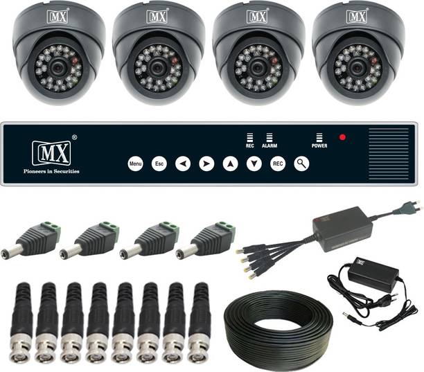 MX CCTV Cameras Kit 4 Channel Analog System w/ Analog C...