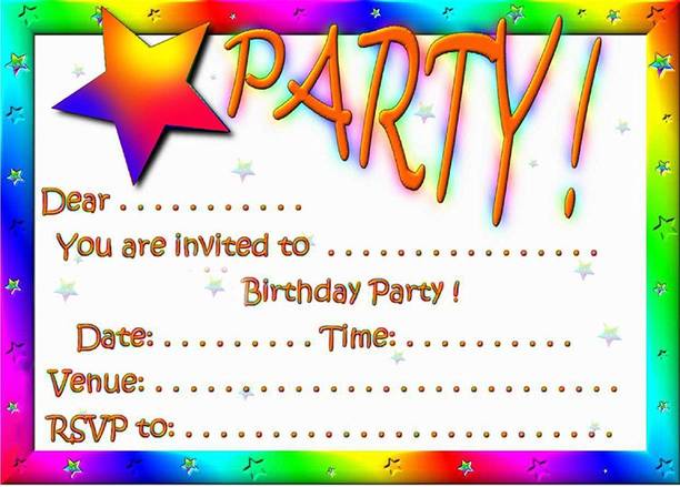 Askprints Askprints Birthday Metallic Card Invitations with Envelopes - Kids Birthday Party Invitations for Boys or Girls (25 Count) BIC-208 Invitation Card