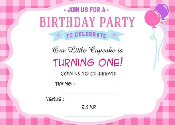 Askprints Birthday Metallic Card Invitations with Envelopes - Kids Birthday Party Invitations for Boys or Girls (25 Count) BIC-205 Invitation Card