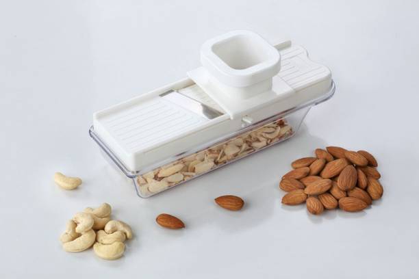 Fulkiza by FULKIZA Plastic Dry Fruits & Vegetable Slicer, White Vegetable & Fruit Chopper
