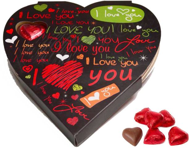 Kinoki Heart Shape Chocolate Box with 11 Heart Shape Chocolates for valentine and gift Truffles