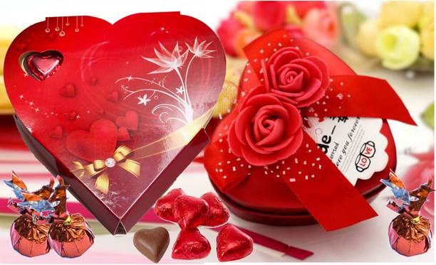Kinoki Red Metal and Red Heart Shape Chocolate Box valentine gift set Truffles