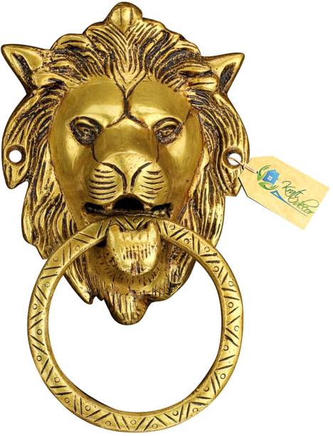Kratidecor Lion Face Designer Ring Brass Door Knocker