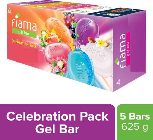 FIAMA जेल बार सेलिब्रेशन पैक, 125g (4 खरीदें 1 मुफ्त पाएं)