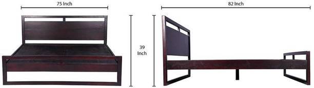 pipercrafts Solid Wood King Bed