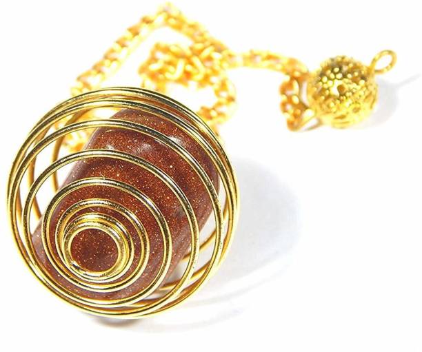 Urancia owsing Healing Balancing Pendulum with Long Gold Chain for Spiritual Answers Decorative Showpiece  -  15 cm