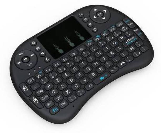 lexcru Wireless Mini Keyboard with Touchpad Black - Battery Included With Wireless adapter Bluetooth Tablet Keyboard