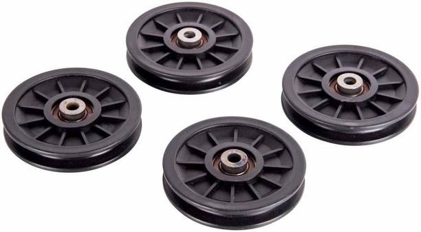 Inventory Sports Inventory/Gym machine pully with inbuild Bush and Bearing 4-inch(pack of 4) Black Weight Vest