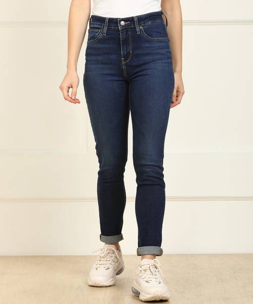 721 Women Skinny High Rise Blue Jeans