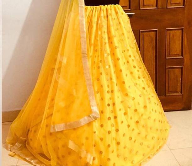 NplashFashion Self Design Semi Stitched Lehenga Choli - Image 3