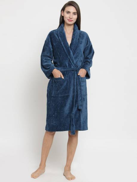 TRIDENT Blue Medium Bath Robe