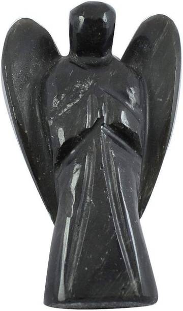 Shubhanjali Black Tourmaline Natural Stone Angel Chakra Crystal Healing Stone, Theropy Gemstone For Vastu, Meditation, Protection, Energy, Abundance, Luck Gifts For Family And Friends Decorative Showpiece  -  6 cm