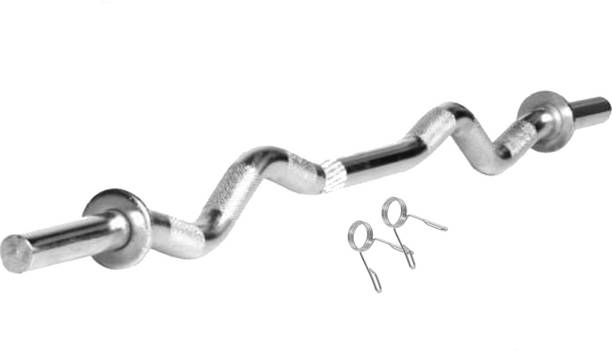 L'AVENIR Gym & Fitness 3ft. HEAVY DUTY Weight Lifting CURL / BEND ROD with LOCKS Weight Lifting Bar