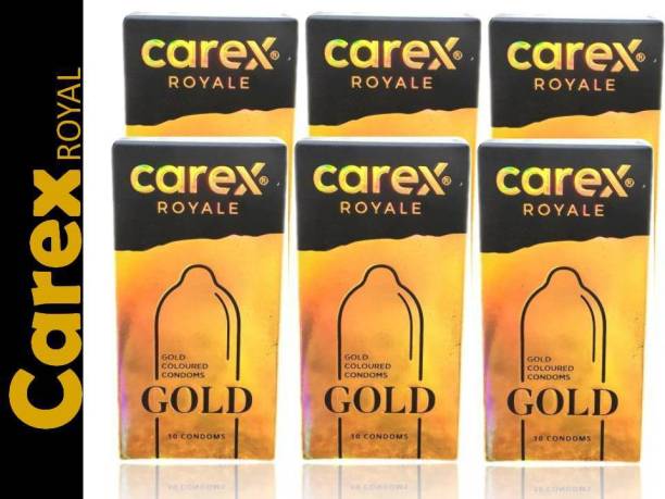 CAREX GOLD COLOURED CONDOMS 6*10pic Condom Condom