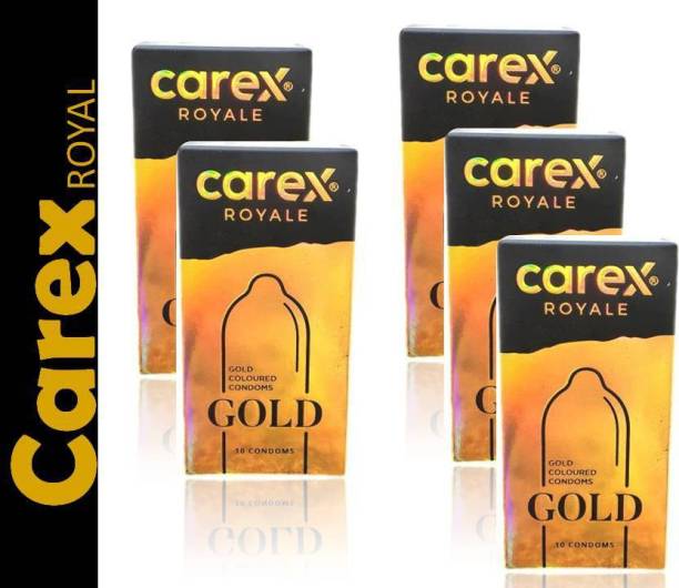 CAREX GOLD COLOURED CONDOMS 5*10pic Condom Condom
