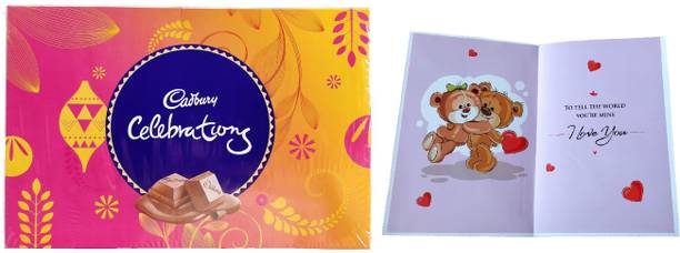 Celebrations Gift Pack Chocolates With Greeting Card For Your Sweet Heart कॉम्बो