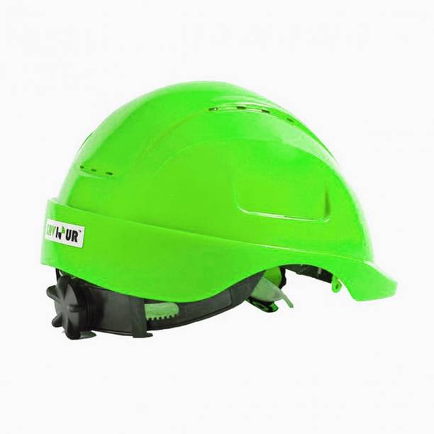 SAVIOUR Freedom HDPE With Ratchet - Green (520 mm - 600 mm) Construction Helmet
