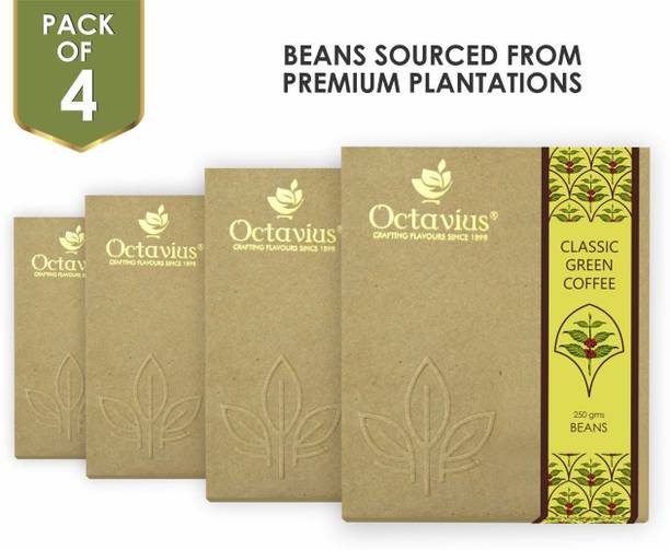 Octavius Organic Green Coffee Beans for Weight Loss (Pack of 4) Instant Coffee