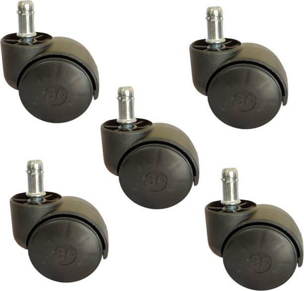 Shreenath Revolving Chair Pin Type Twin Caster Wheels for Chairs/Furniture Swivel Furniture Caster
