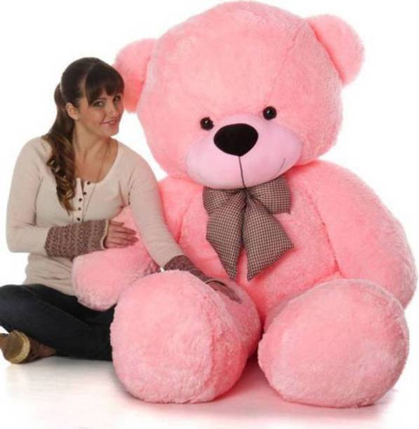 RSS smooth Soft Toys Extra Large Very Soft Lovable/Huggable Teddy Bear for Girlfriend/Birthday Gift/Boy/Girl pink 5 feet (151 cm)  - 151 cm