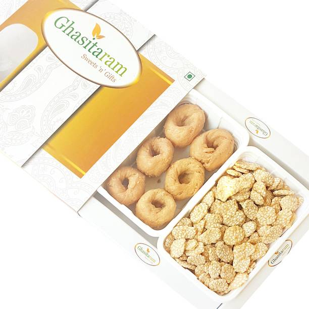 Ghasitaram Gifts Lohri Sweets - Khajoor and Revadi Hamper Box