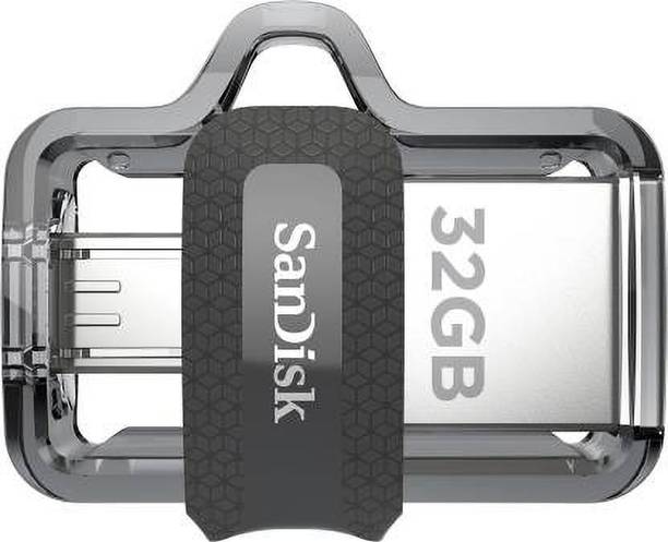 SanDisk SDDD3 32GB 32 GB OTG Drive Compatible with Laptop, Audio Player, Tablet, Desktop Computer, Mobile, Television, Netbook USB 3.0 Plastic Case