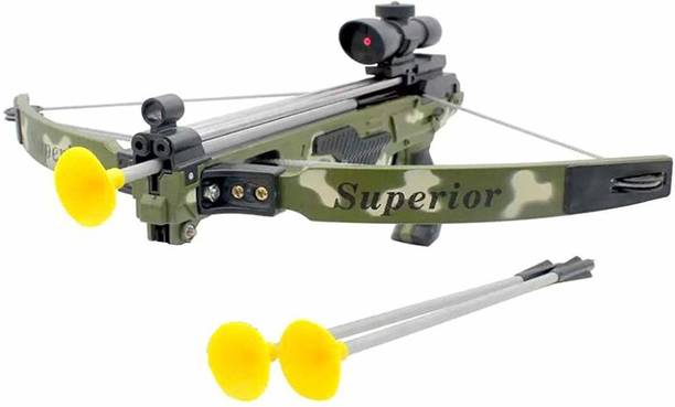 IRIS Bow Arrow Crossbow Toy Sniper and Soft Foam Bullet with Manual Launch for Children's Safety Bows & Arrows