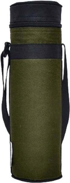 Marine Pearl Thermal 1L Bottle Cover Carrier Holder Sleeve with Adjustable Shoulder Handle & Zipper Closure (Army Green)