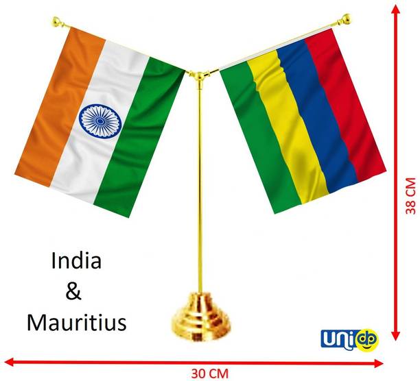 UNIQ India ,Mauritius Rectangle Table Miniature Flag