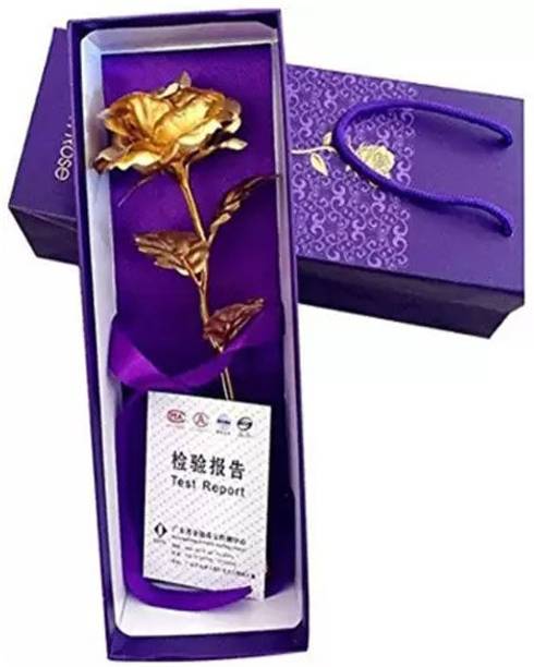 Awesome Look Best Valentine Golden flower for her, for him Birthday gift artificial flower for love one Gold Rose Artificial Flower