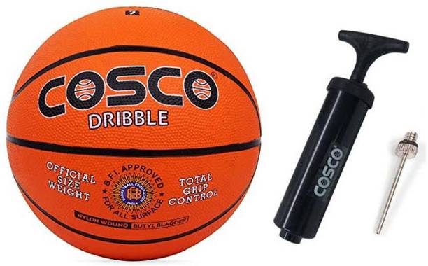 COSCO DRIBBLE WITH HAND PUMP Basketball - Size: 7