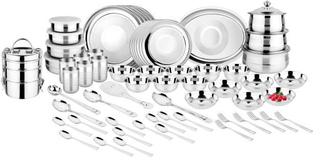 Classic Essentials Pack of 83 Stainless Steel High Grade Stainless Steel Dinner set Dinner Set