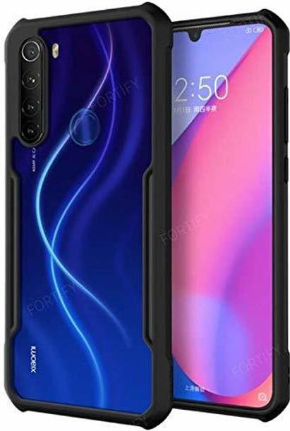MOBILOVE Back Cover for Mi Redmi Note 8 | Four Corner Hybrid Soft PC Anti Clear Gel TPU Bumper Case