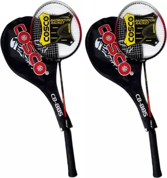 COSCO CB-885 (1 Pair) Strung Red Strung Badminton Racquet