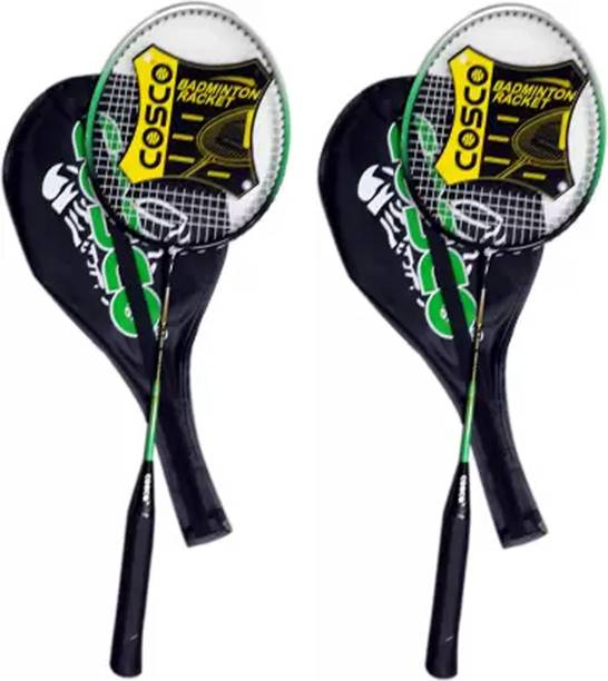 COSCO CB-885 (1 Pair) Strung Green Strung Badminton Racquet