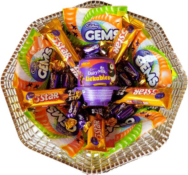 Cadbury Gift Hamper | Simple Basket with Lots Of Chocolates Combo