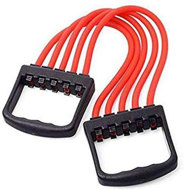 SOCHEP Exercise Bands Pull Stretcher Bands 5 Tubes Strength Trainer Durable Rubber Gym Resistance Tube