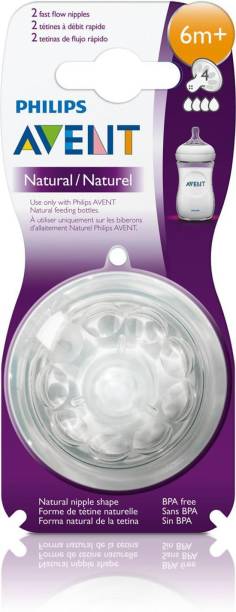 Philips Avent AVENT NATURAL FAST FLOW TEATS SET OF 2 PIECE NIPPLE Fast Flow Nipple