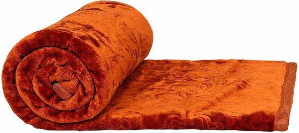 Deeksha Solid Single Mink Blanket for  Heavy Winter