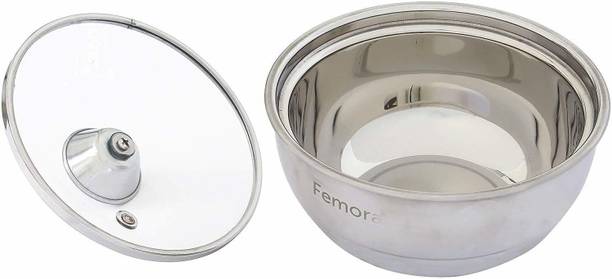 Femora Stainless Steel Double Wall Insulated Curry Server, 1.50 L, Silver Serve Casserole