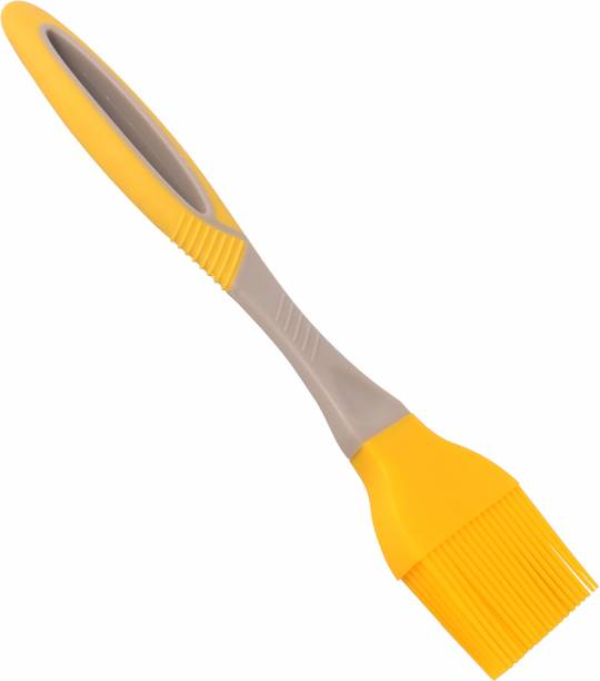 CLASSY TOUCH Silicone Oil basting and Spice marinating Brush for Roti, Tandoor, Barbeque, Pastry, Sweets (Yellow - 23.5 cm)(Set of 1) SILICONE Flat Pastry Brush