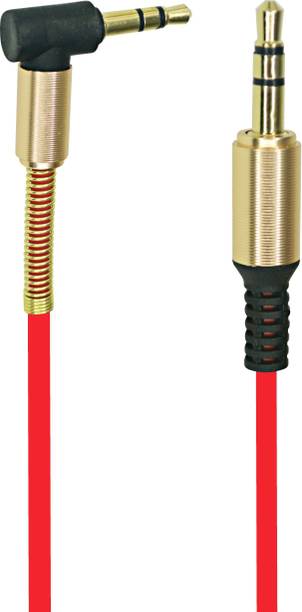 MX AUX Cable 3 m Copper Braiding Premium 3.5 mm Stereo Audio Aux-Cable with Right Angled 3.5mm for Car Home Speaker 3Mtr