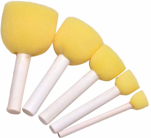 VARIETY Yellow Sponge Dabber Set of 5 pc Painting Sponge Brush