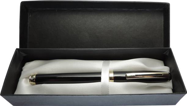 Maskey Brass Made with Gold Parts Glossy Metallic Black Classic Formal Designer Ball Pen