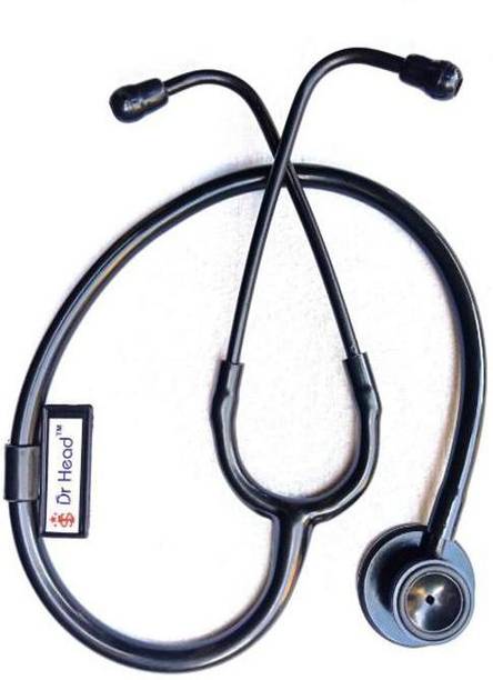 Dr. Head Super Deluxe Aluminium Stethoscope For All Black Stethoscope Cardiology Stethoscope