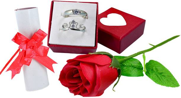 ME&YOU Greeting Card, Jewelry, Artificial Flower Gift Set