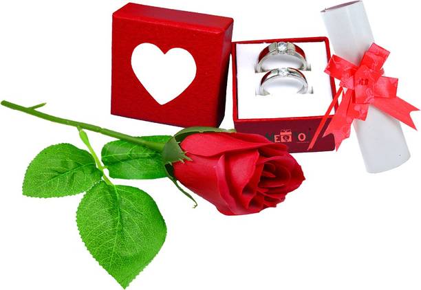 ME&YOU Greeting Card, Jewelry, Artificial Flower Gift Set